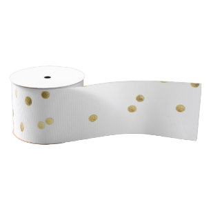 Gouden Glitter Confetti Dot Polka 3" lint spoel