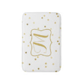 Gouden Glitter Confetti Dot Polka Pattern Badmat (Voorkant Verticaal)