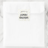 Gouden glitter confetti eigendom van stickers (Tas)