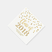 Gouden Glitter Confetti Klasse van 2018 Afstuderen Servetten (Hoek)