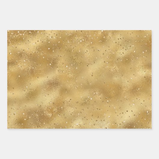 Gouden glitter confetti sparkle Lock Inpakpapier Vel (Voorkant)