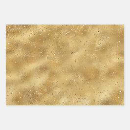 Gouden glitter confetti sprankeling inpakpapier vel