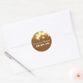 Gouden glitter confetti string licht stickers op (Envelop)