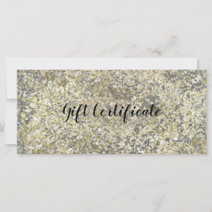 Gouden Glitter Crackle Modern Chique Cadeaubon