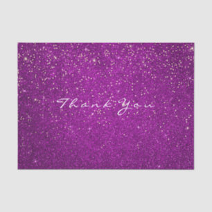 Gouden Glitter Dank u Fuchsia Roze Vonk Tissuepapier