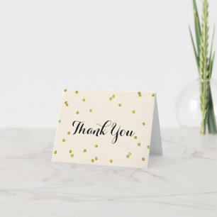 Gouden Glitter Dankkaartjes Bedankkaart