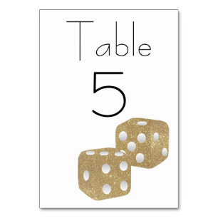 Gouden Glitter Dice Kaart