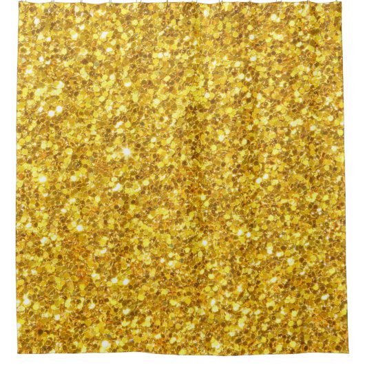 Gouden Glitter douchegordijn (Voorkant)