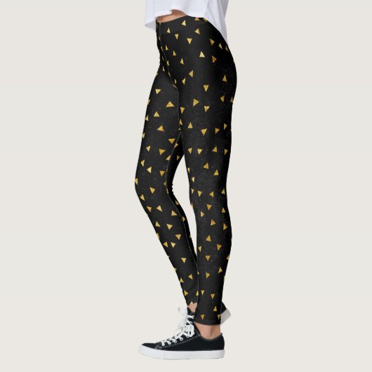 Gouden Glitter Driehoeken Leggings (Links)