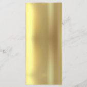 Gouden Glitter Drip Bruiloft Receptie Menu (Achterkant)