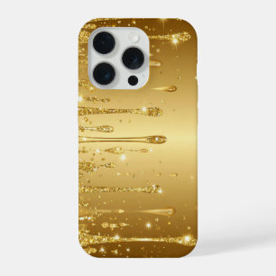 Gouden Glitter Drip glinsterende vrouwelijke esthe iPhone 15 Pro Hoesje