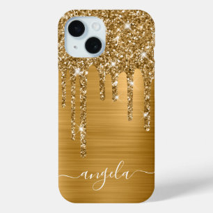 Gouden Glitter Drips Glam Girly Signature
