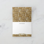 Gouden Glitter & Edelsteen Dankkaart Bedankkaart (Binnen)