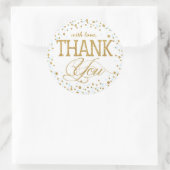 Gouden Glitter en Blauwe Sprinkle Bedankt Label (Tas)