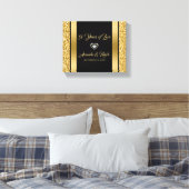 Gouden glitter en Lijst Canvas Afdruk (Insitu (Slaapkamer))