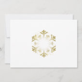 Gouden glitter en lint | Kerstfeest Kaart (Achterkant)