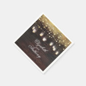 Gouden Glitter en Mason Jar Lights Rustiek Servetten (Hoek)
