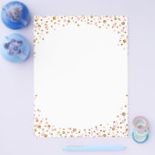 Gouden Glitter en Roze Strooiconfetti Flyer (Enkel)