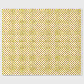 Gouden glitter en witte polka dot cadeaupapier (Vlak)