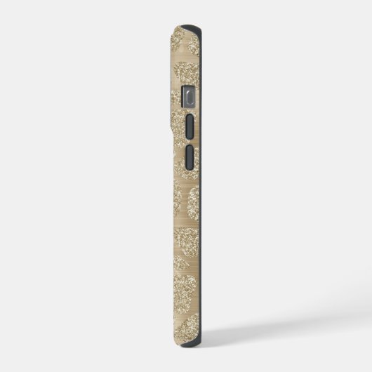 Gouden Glitter Fancy Cheetah Pattern iPhone Hoesje (Linkerkant)