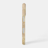 Gouden Glitter Fancy palmblad Patroon iPhone 16 Hoesje (Rechterkant)