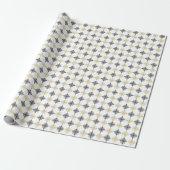 Gouden Glitter Feestelijke Kerstmis Sneeuwvlokken  Cadeaupapier (Uitgerold)