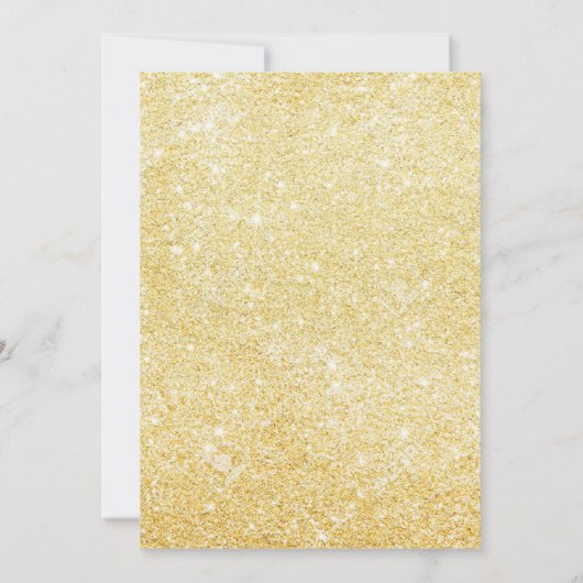 Gouden Glitter Floral Surprise 21ste Verjaardag Kaart (Achterkant)