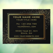 Gouden Glitter Frame Gouden Tekst Zwart Profession Raamsticker (Vel 3)