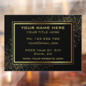 Gouden Glitter Frame Gouden Tekst Zwart Profession Raamsticker (Vel 2)