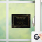 Gouden Glitter Frame Gouden Tekst Zwart Profession Raamsticker (Huis)