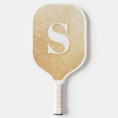 Gouden Glitter Gepersonaliseerd Monogram Pickleball Paddle (Achterkant)