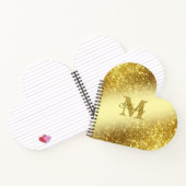 Gouden glitter gepersonaliseerd notitieboek (Binnen)
