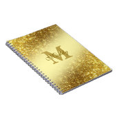 Gouden glitter gepersonaliseerde iPhone / iPad cas Notitieboek (Rechterzijde)