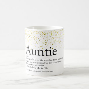 Gouden Glitter Glam Fun Beste Tante Tante Definiti Koffiemok