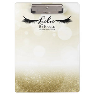 Gouden Glitter Glam Schitterende Wimpers Gepersona Klembord