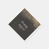 Gouden Glitter Glam Vintage bruiloft Servet (Hoek)