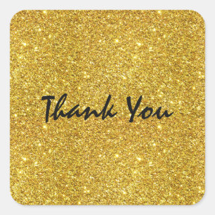 Gouden Glitter Glamour Feest Sticker