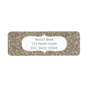 Gouden Glitter Glamour Verjaardag Adreslabels Etiket