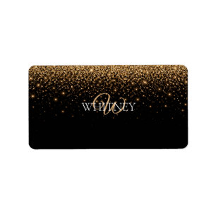 Gouden glitter glans elegante luxe textuur etiket
