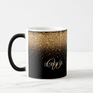 Gouden glitter glans elegante luxe textuur magische mok