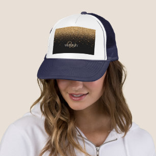 Gouden glitter glans elegante luxe textuur trucker pet