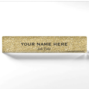 Gouden glitter glans trendy glamour gepersonalisee naambordje