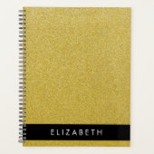 Gouden Glitter, Glitter Achtergrond, Jouw naam Planner (Voorkant)