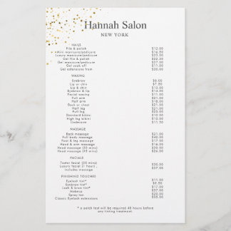Gouden glitter Glitter Beauty Salon Flyer
