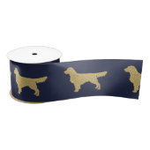 Gouden Glitter Golden Retriever marineblauw Lint (Spoel)