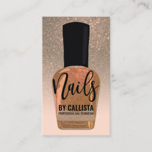 Gouden Glitter Gradient Nail Polish Nail Technicia Visitekaartje