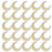 Gouden Glitter Halve Maan Sticker Set (Voorkant)