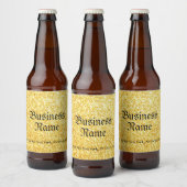 Gouden Glitter Handgeschreven Script Sjabloon Drin Bier Etiket (Flessen)