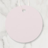 Gouden Glitter Hart Bruiloft Dank u Roze Bedankjes Labels (Achterkant)