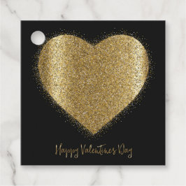 Gouden Glitter Hart Valentijnsdag Cadeau Favoriet  Bedankjes Labels